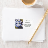 水忘れ色のアドレスに青い-me-not花 ラベル (インサイチュ)