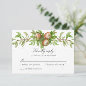 水性りんご結婚の反応カード 出欠カード (スタンド正面)