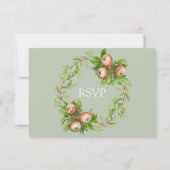 水性りんご結婚の反応カード 出欠カード (裏面)