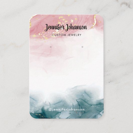 水性アルコールインクジュエリーホルダーイヤリング 名刺 (正面)