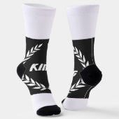 水性インクと署名で印刷されたKING ソックス (傾斜あり)