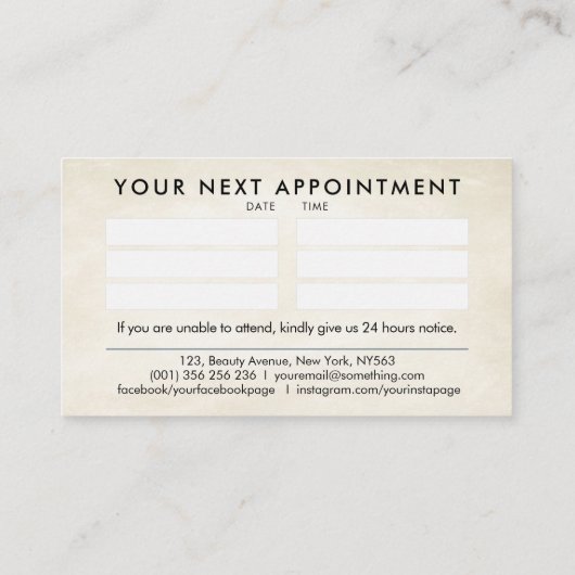 水性インクバタフライ爪、 ネイルポリッシュ 名刺 (裏面)