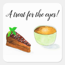 水性チョコレートケーキ及びコーヒー スクエアシール