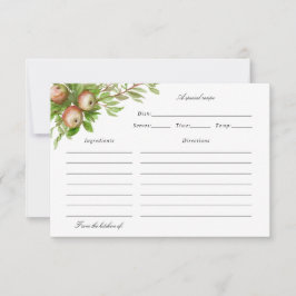 水性リンゴレシピカード サンキューカード