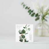 水感動的色ユーカリ&蝶 スクエア名刺 (スタンド正面)