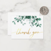 水感謝してい色ユーカリの緑 ノートカード (正面/裏面インサイチュ)