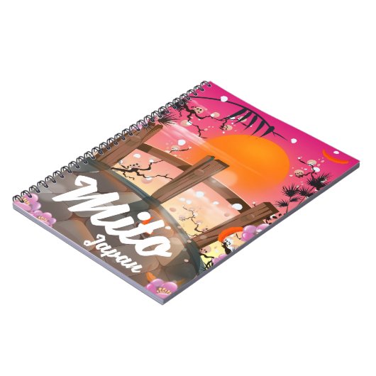 水戸日本花ポスター。 ノートブック (左側)