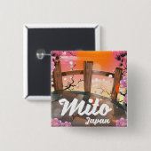 水戸日本花ポスター。 缶バッジ (正面&裏面)