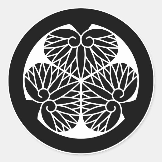 水戸葵（１７蕊） ラウンドシール (正面)