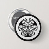 水戸葵(19蕊) 缶バッジ (正面&裏面)