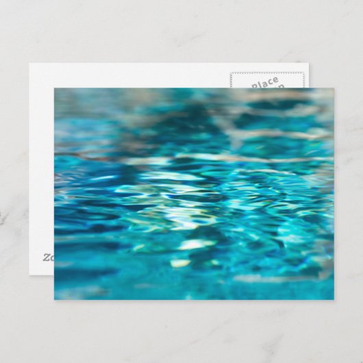 水抽象芸術ブルーグリーンターコイズアクアシー ポストカード (正面/裏面)