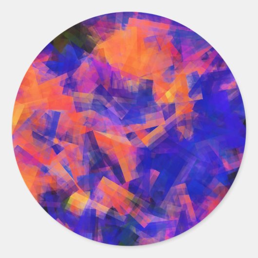 水抽象芸術1 ラウンドシール (正面)