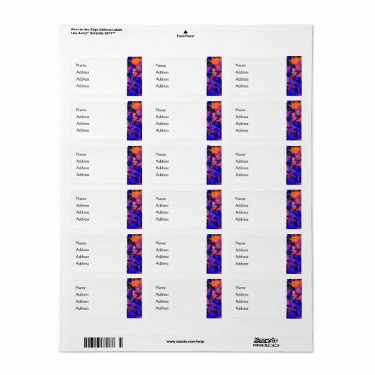 水抽象芸術1 ラベル (フルシート)