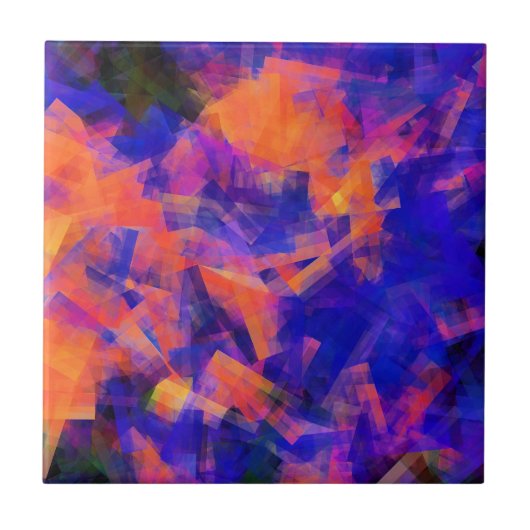 水抽象芸術 タイル (正面)