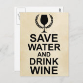 水救とワイン ポストカード (正面/裏面)