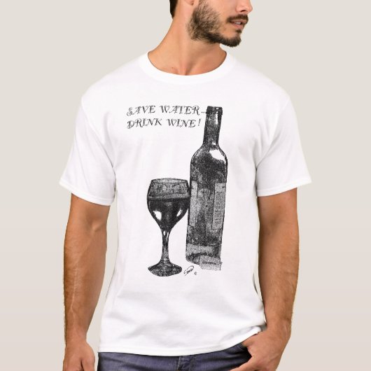 水救酒を飲め Tシャツ (正面)