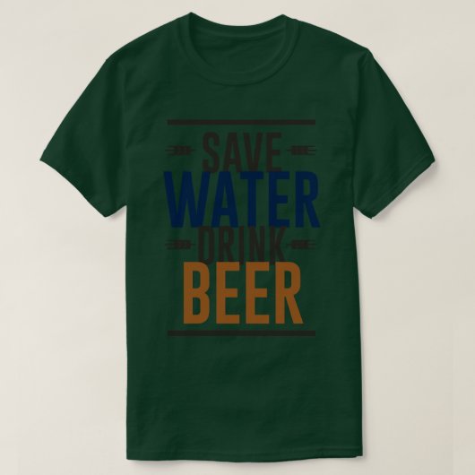 水救飲料ビール1 Tシャツ (デザイン正面)