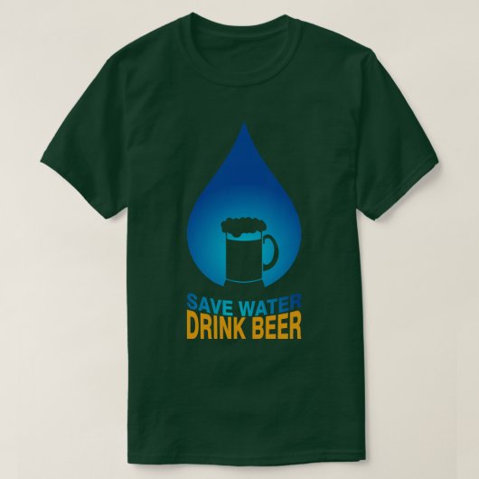 水救飲料ビール1 Tシャツ (デザイン正面)