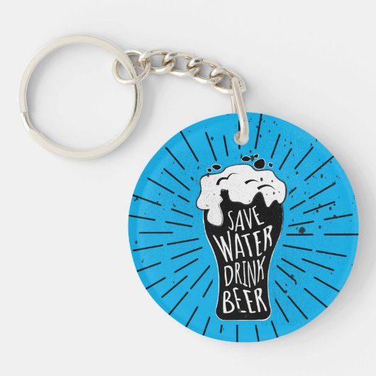 水救飲料ビール キーホルダー (正面)