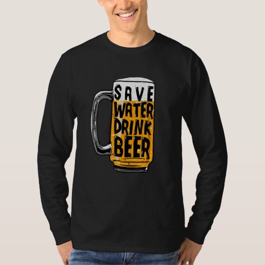 水救飲料ビール Tシャツ (正面)