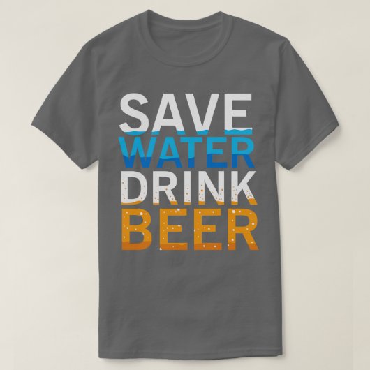 水救飲料ビール Tシャツ (デザイン正面)
