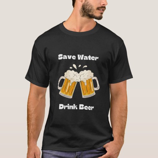 水救飲料ビール Tシャツ (正面)
