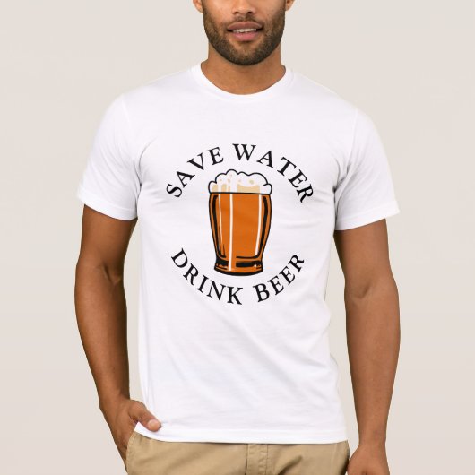 水救飲料ビール Tシャツ (正面)