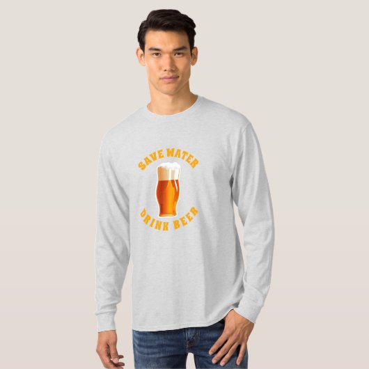 水救飲料ビール Tシャツ (正面フル)