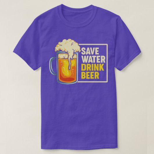 水救飲料ビール Tシャツ (デザイン正面)