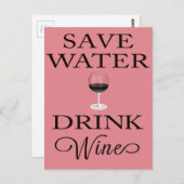 水救飲料ワイン ポストカード (正面/裏面)