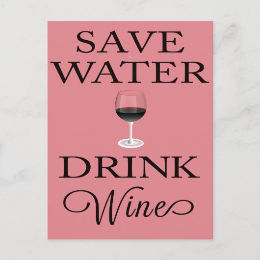 水救飲料ワイン ポストカード (正面)