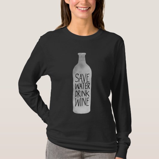 水救飲料ワイン Tシャツ (正面)