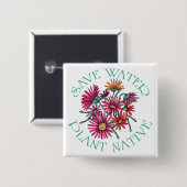 水救 – 植物先住民 缶バッジ (正面&裏面)