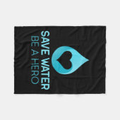 水救 – 英雄になる。水救環境 フリースブランケット (正面(横))