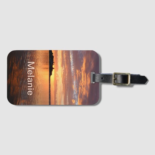 水数々のの夕日 ラゲッジタグ (正面横)
