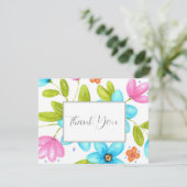 水数々のカラフル色ブーケ サンキューカード (スタンド正面)
