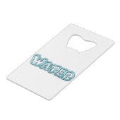 水文字を飲む クレジットカード栓抜き (裏面アングル)