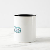 水文字を飲む ツートーンマグカップ (中央)