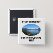 水文学の為のための勉強の湖沼学 缶バッジ (正面&裏面)