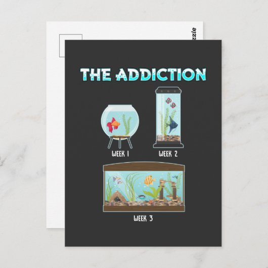 水族おもしろいギーク魚農業ユーモア ポストカード (正面/裏面)