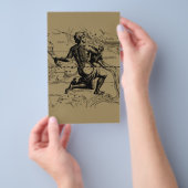 水族座の地図Hevelius 1690 on Taupe チラシ (ハンドル)