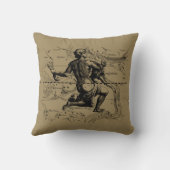 水族座ヘベリアス1690版木、銅版、版画 クッション (裏面)