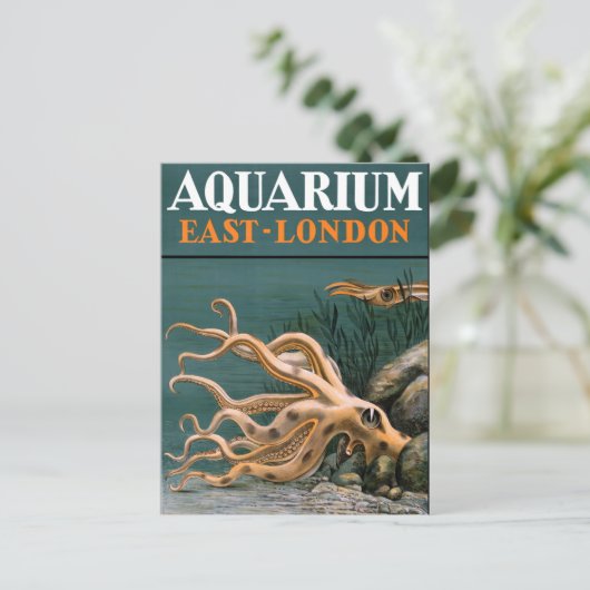 水族館たこヴィンテージのポスター復元 ポストカード (スタンド正面)