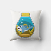 水族館で泳ぐイルカ クッション (裏面)