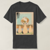 水族館で魚を見ている3匹の猫クライドA Co Tシャツ (デザイン正面)