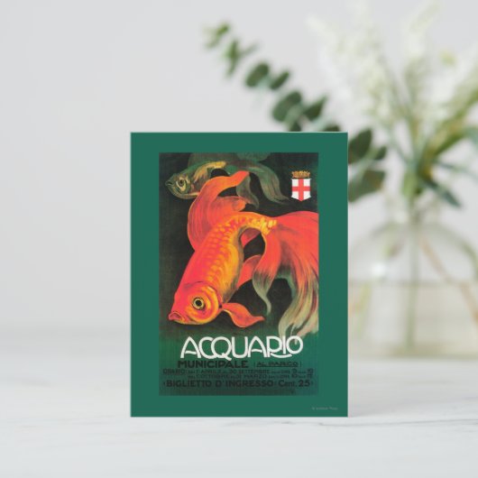 水族館と市立公園宣伝ポスター ポストカード (スタンド正面)