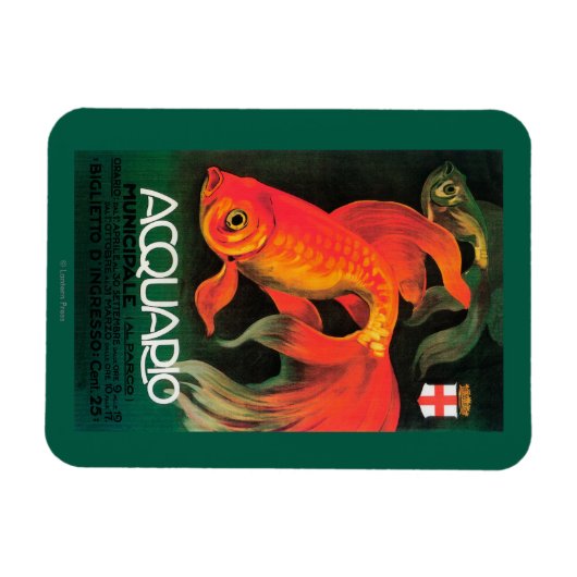 水族館と市立公園宣伝ポスター マグネット (横)