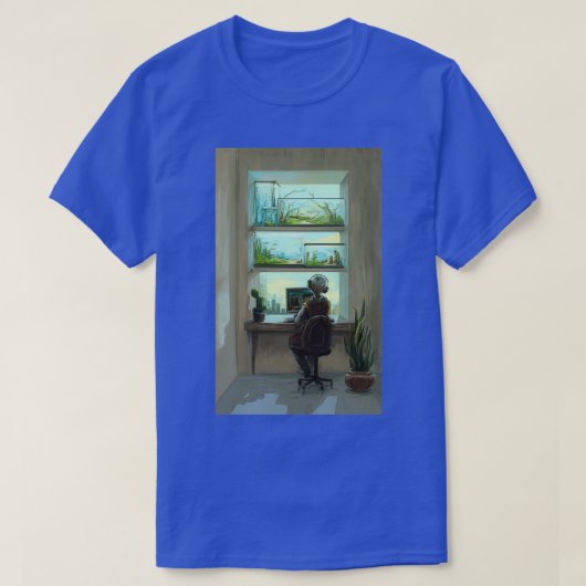 水族館のある窓 Tシャツ (デザイン正面)