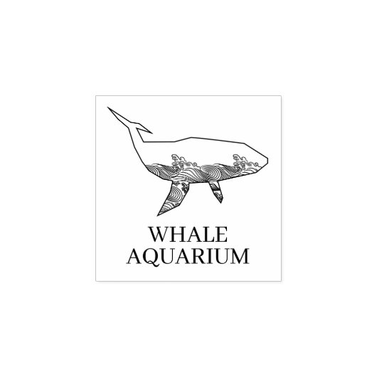 水族館のクジラ ラバースタンプ (インプリント)