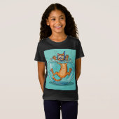 水族館のジンジャーキャット、ナターシャさん Tシャツ (正面フル)